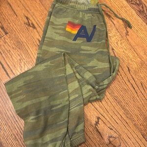 Large Aviator Nation Green Camo Sweatpants